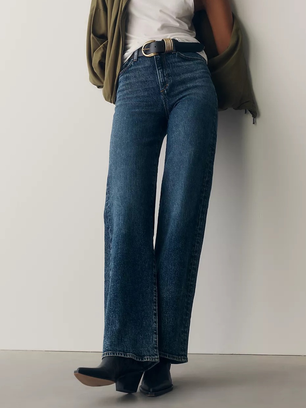 Anthro Joe’s The Mia High Rise Wide Ankle Jeans 32 Kindness Wash Minimalist Y2K